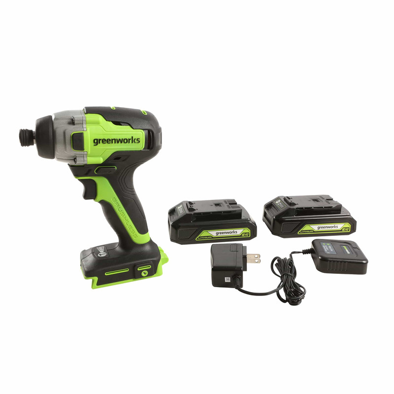 GW 24V BL Impact Kit with Two 2AH Batteries and Charger
